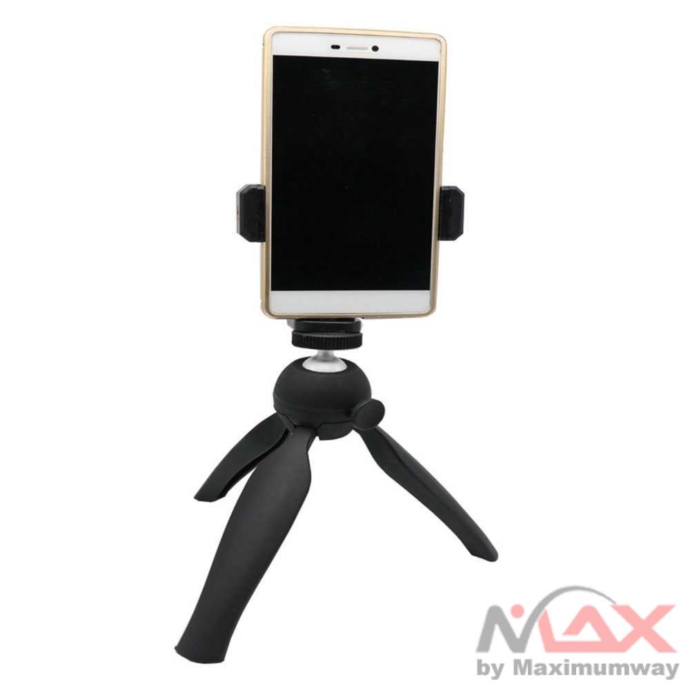 AIEACH Holder HP untuk Tripod Smartphone Clip Bracket Holder Mount Tripod Monopod - New Portable 360 Degree Rotation Tripod Mount Holder Cell Phone Stand Bracket Clip Mount Bracket Adapter for Smartphone Tripod Mount Mobile Phone Clip Holder Vertical