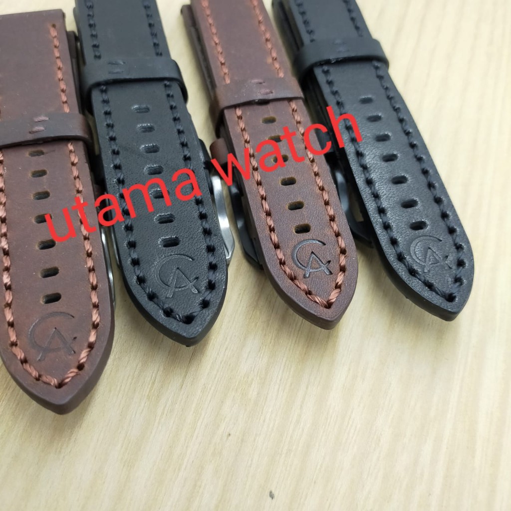 Tali/Strap  Jam Tangan  Alexandra Christie 22MM 24MM Strap Leather AC Hitam Coklat