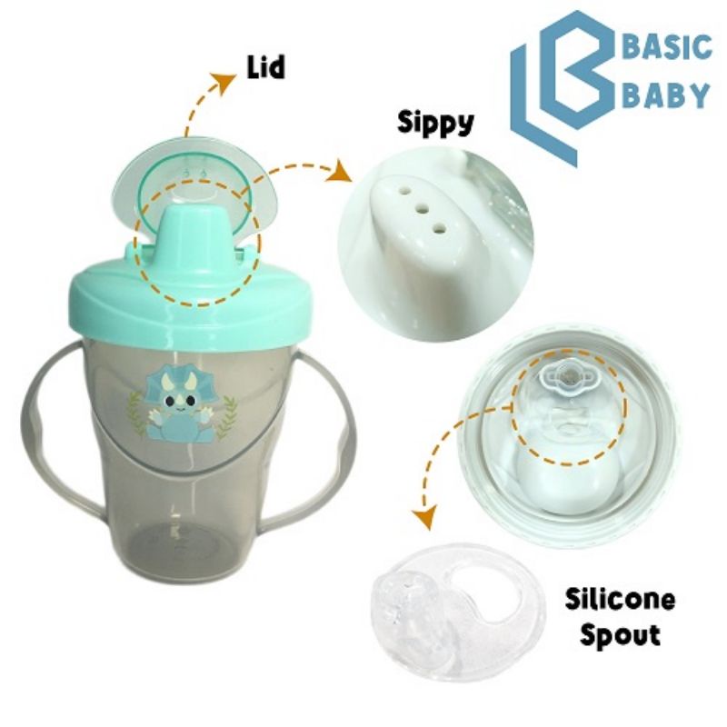 Basic Baby Trainer Cup : Sippy + Spout + Lid - Gelas Bayi