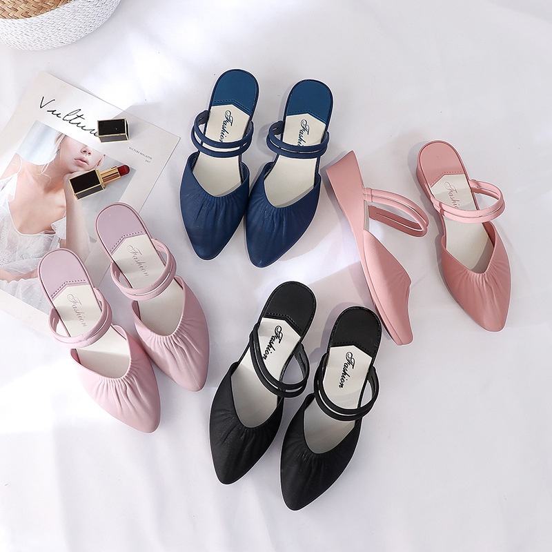 Sandal Wanita  Mules Import LILI Jelly Wedges-SW-4