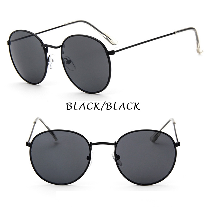 (YUZHU) Bayar di Tempat Korean Ulzzang Retro Bulat Wanita Kacamata Hitam Sunglasses Women