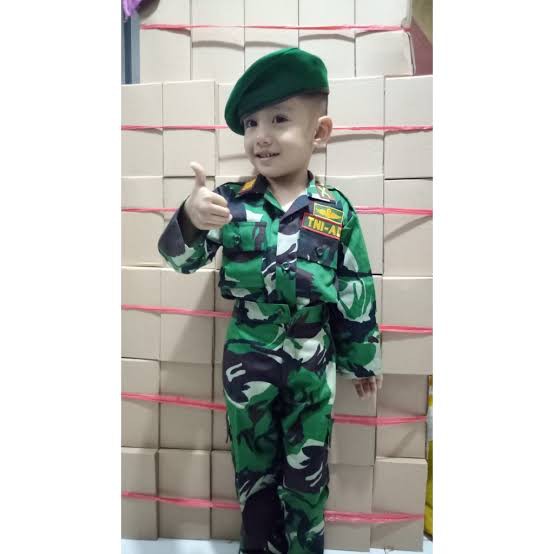 Seragam anak TNI AD - Seragam anak loreng malvinas - Setelan anak TNI AD