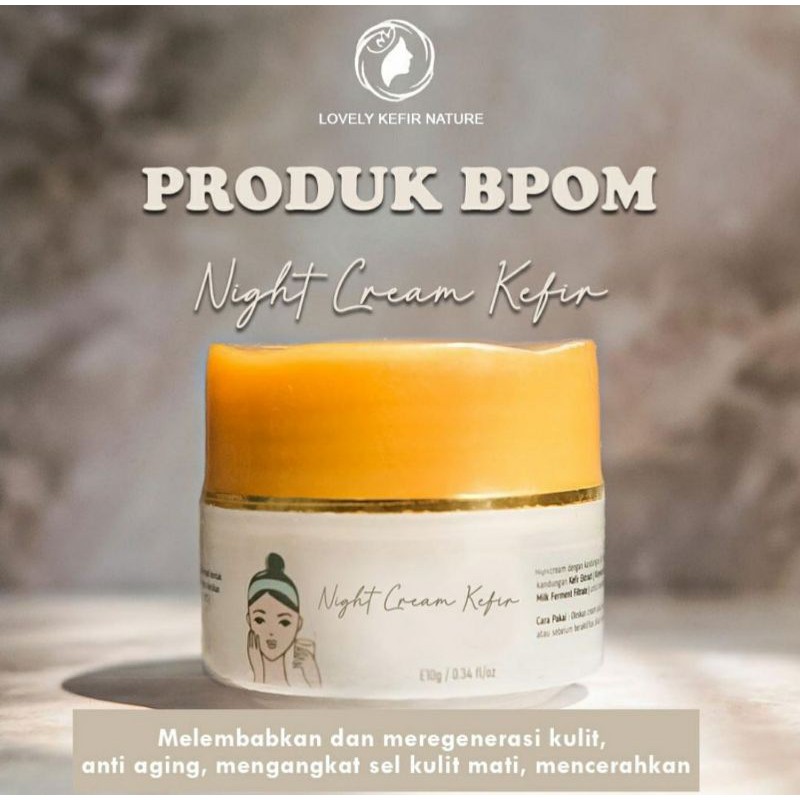NIGHT CREAM BPOM LOVELY KEFIR