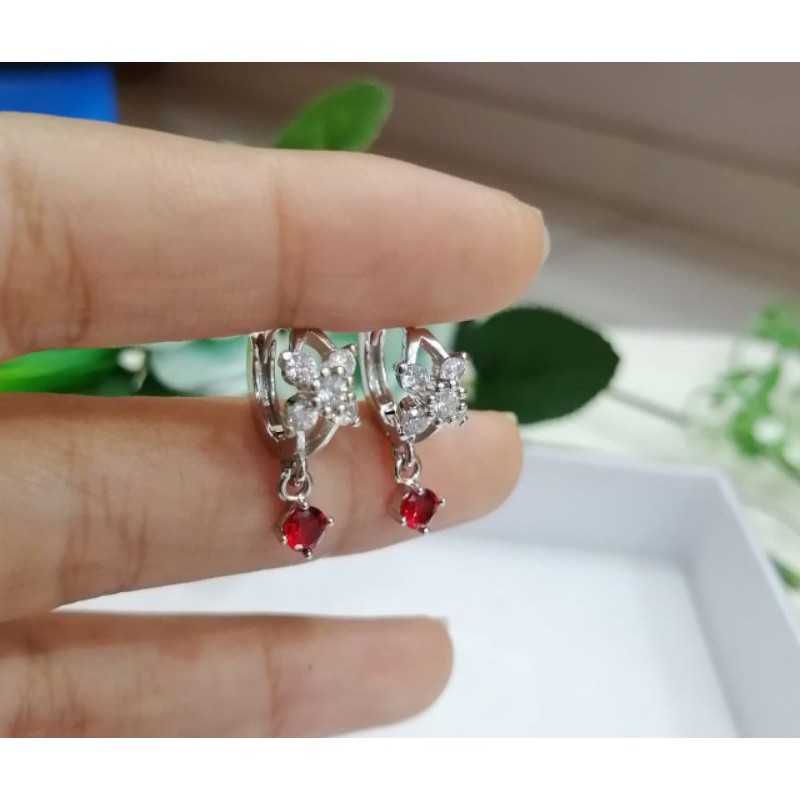 ANTING WANITA TITANIUM WARNA SILVER BANYAK PILIHAN MODEL DAN BENTUK