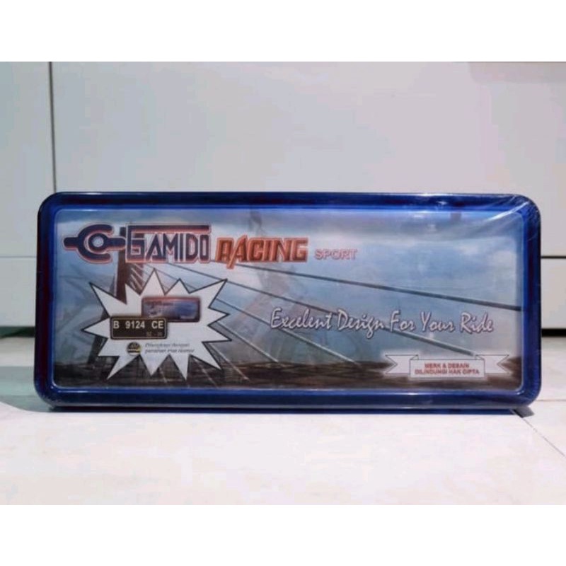 Cover Plat Nomor Motor Gamino Model Kotak - cover plat nomor model cembung