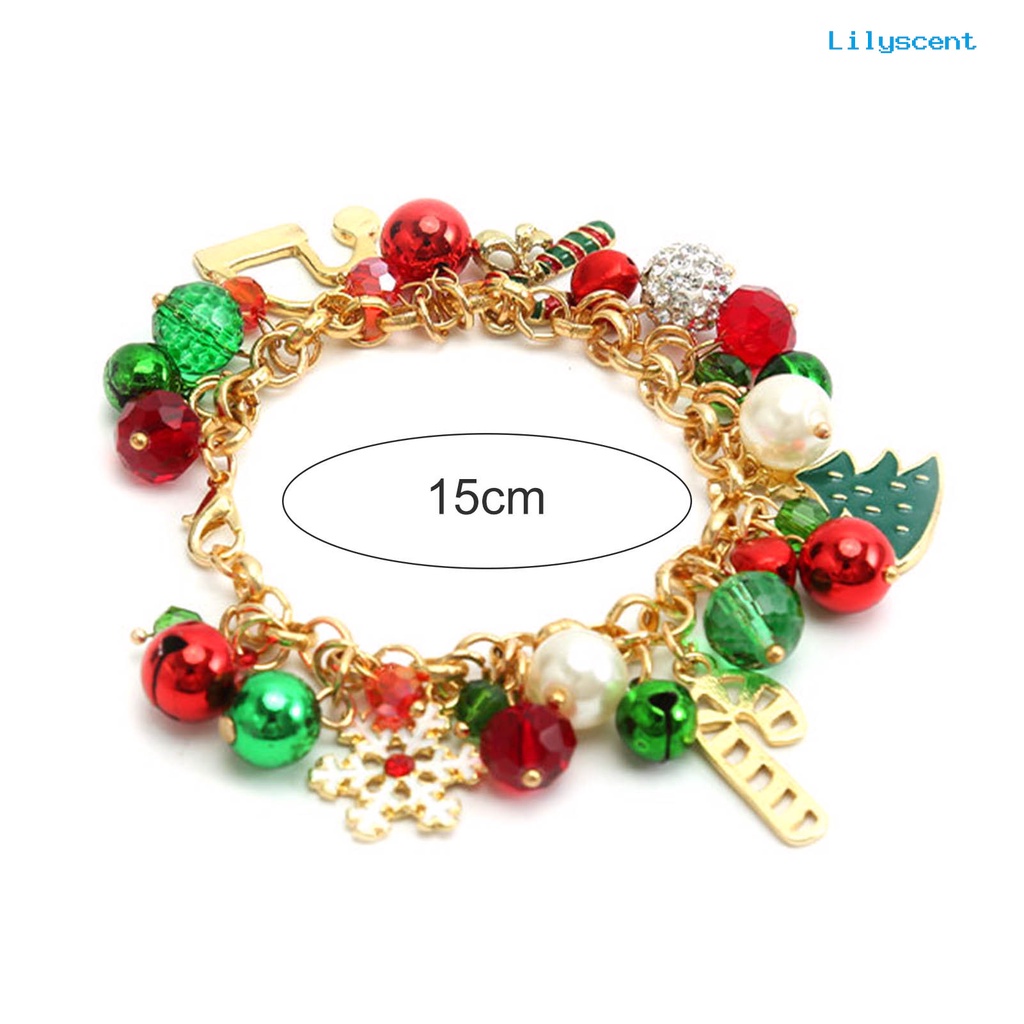 Gelang Kristal Imitasi Bentuk Pohon Natal Snowflake Bahan Alloy Untuk Pesta