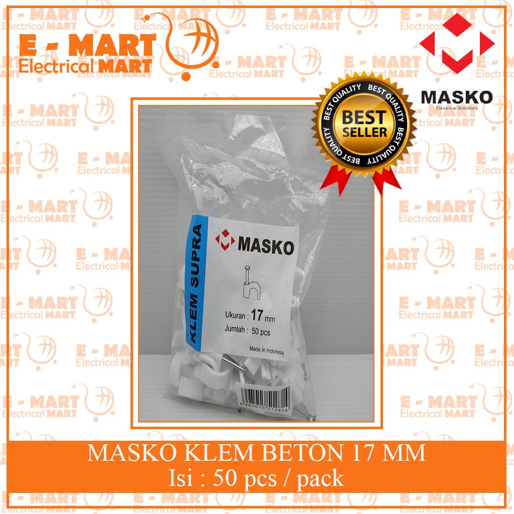 MASKO KLEM SUPRA 17MM / KLEM KABEL 17MM / KLEM PIPA CONDUIT 5/8 MASPION