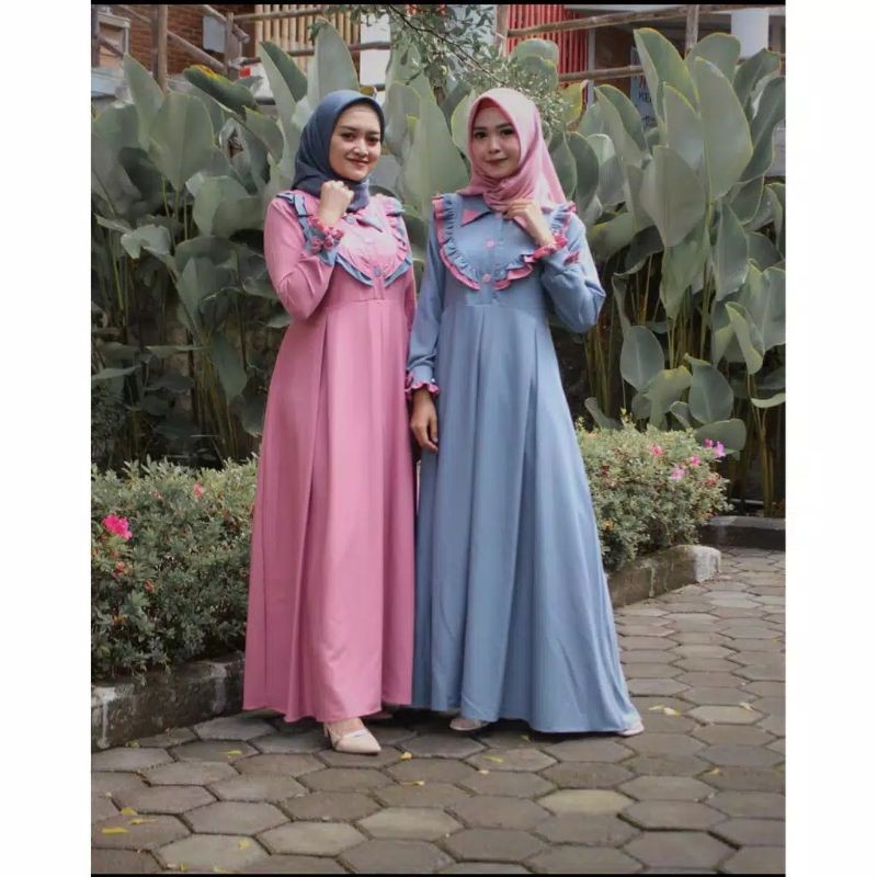 KIMMY DRESS GAMIS MURAH GAMIS MOSCREP BUSANA MUSLIM