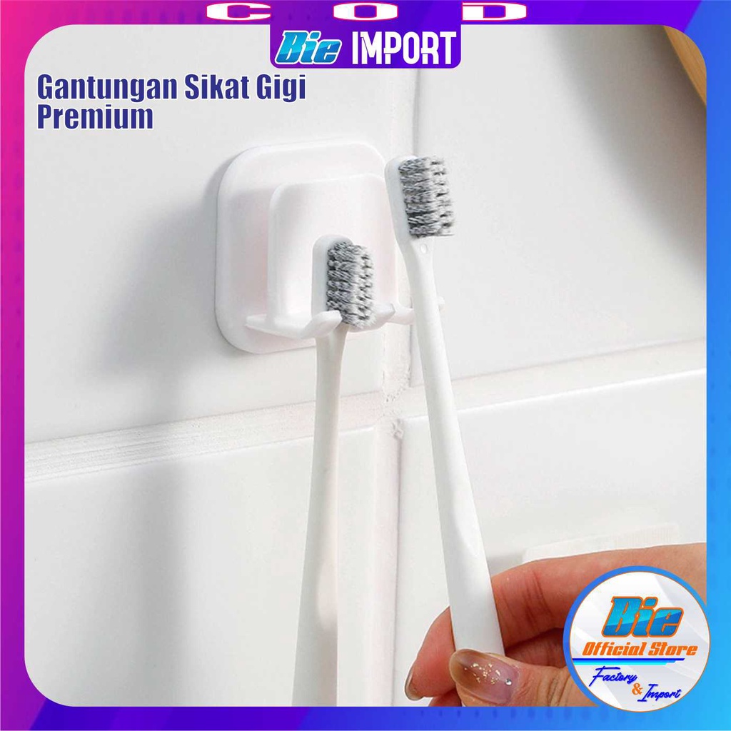 Gantungan Sikat Gigi 2 Kait Multifungsi Premium Impor Best Seller