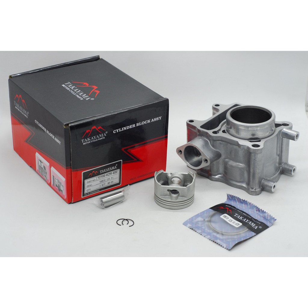 [Original] Cylinder Block Assy + Piston + Ring Vario 125 FI - Takayama