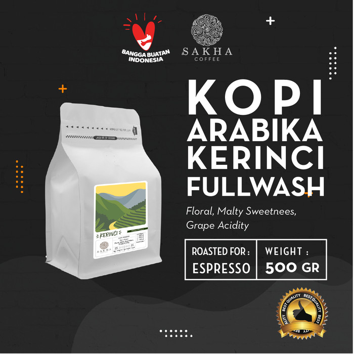 

Kopi Arabika Kerinci Jambi Roasted For Espresso 500 Gram SAKHA COFFEE - KAKER500