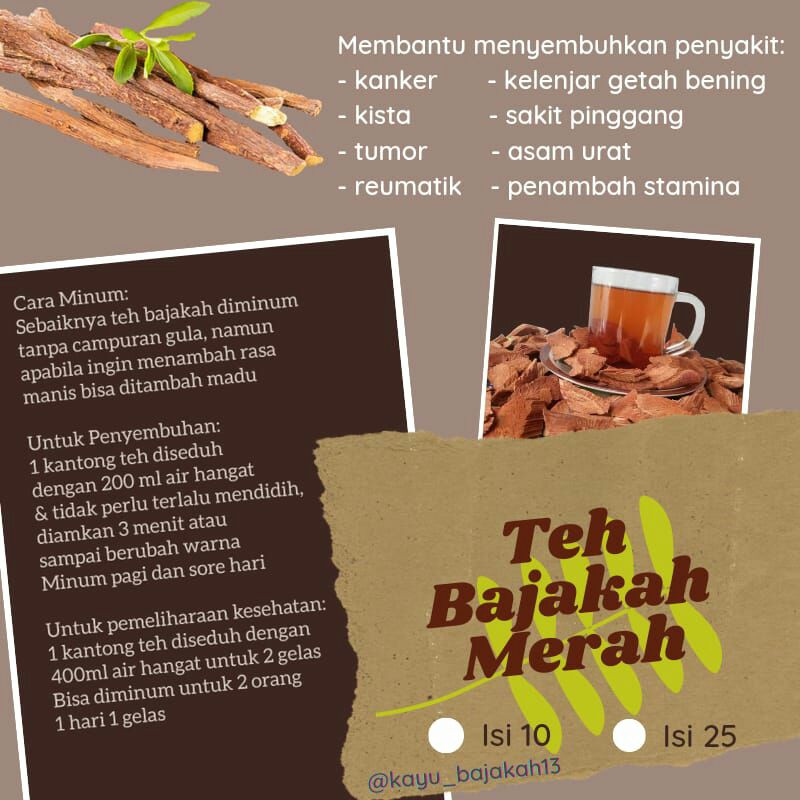 

TEH BAJAKAH MERAH KALALAWIT ASLI KALIMANTAN SIAP SEDUH OBAT HERBAL KANKER TUMOR KISTA BENJOLAN