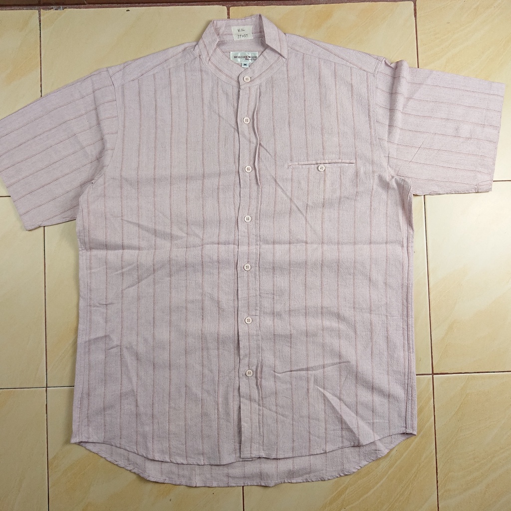 MORGAN WOOD K16 Size L Kemeja Koko Pria / Kemeja Sanghai / Kemeja Pria Lengan Pendek / Preloved Keme