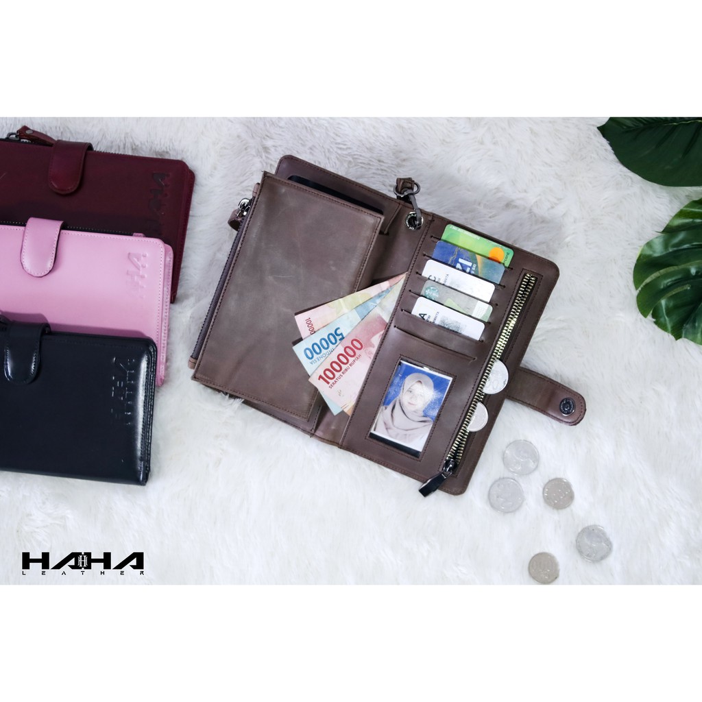 Dompet Kulit Panjang FEZARA Dompet Cewek Wanita Perempuan Bahan Kulit Asli - Originale Leather Wallet