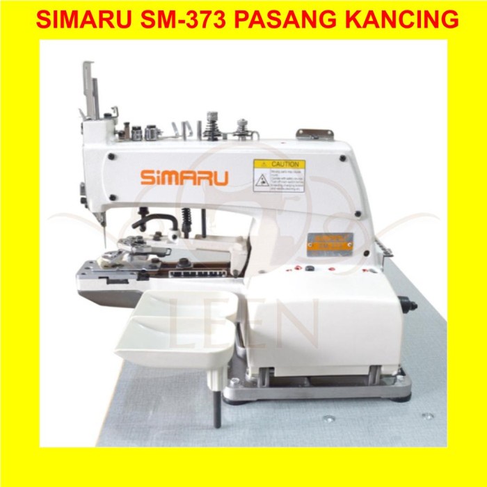 SET LENGKAP Mesin Jahit Pasang Kancing SIMARU SM-373 Industrial High Speed LEEN