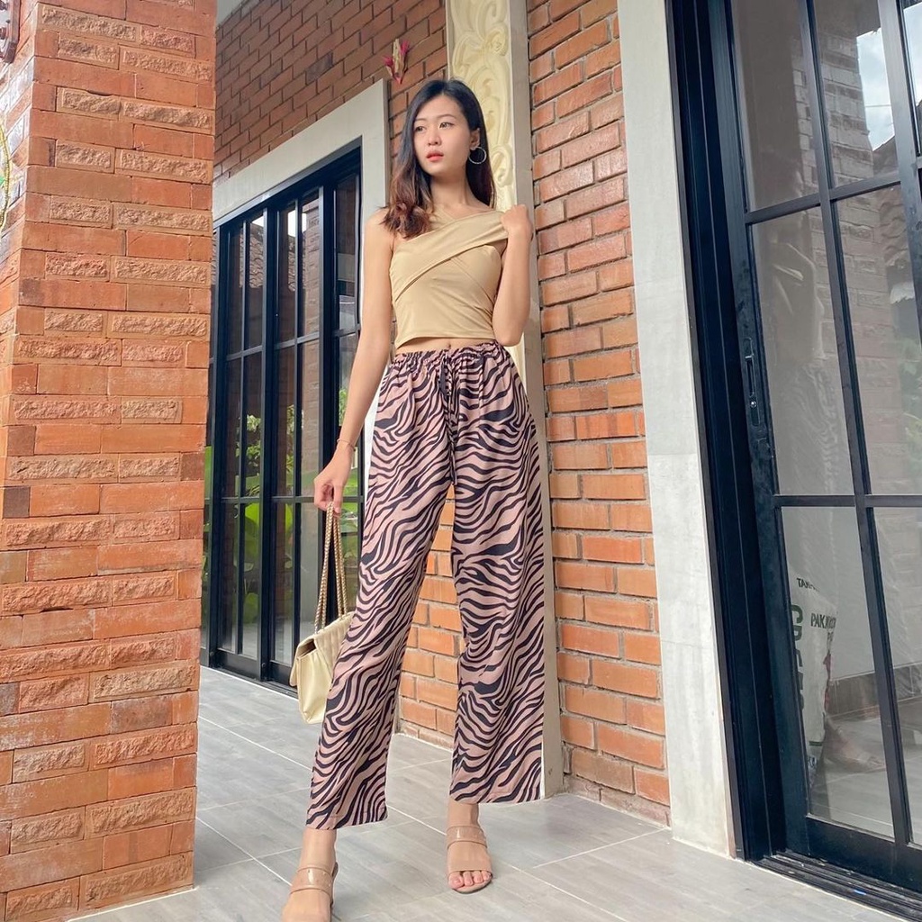 KULOT PANJANG BALI MOTIF ZEBRA PREMIUM-ZEBRA-MOCCA
