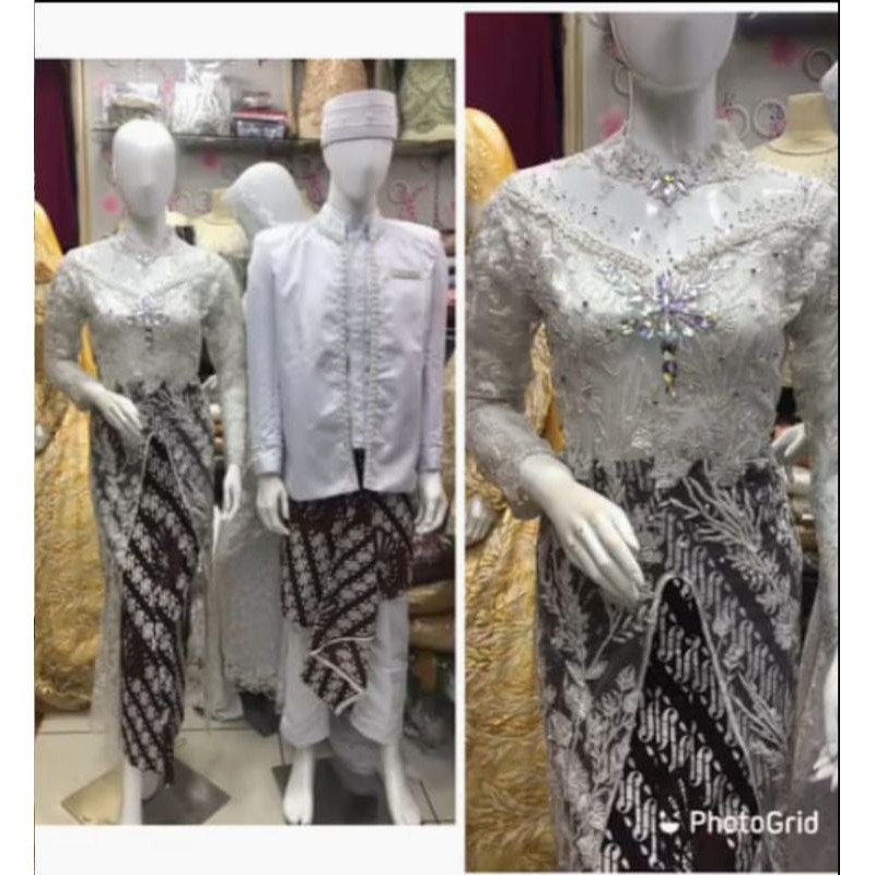 set kebaya akad murah payet jepang