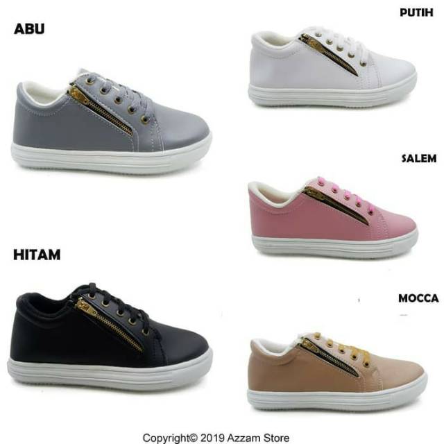 Sepatu Wanita Realpict Sneakers tali model Zipper