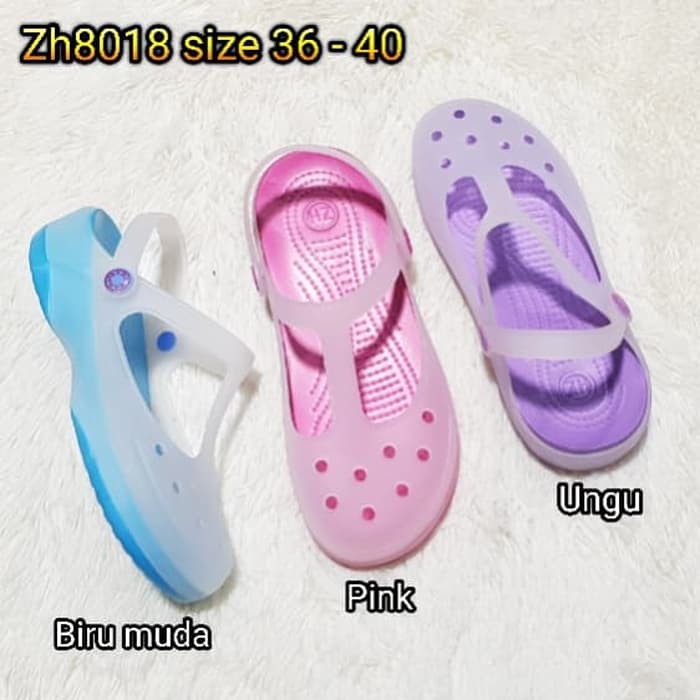 TERMUAH Sendal / Sandal Slop Wanita Cewek lebaran jelly wanita karet bara bara import zh8018 puasa r