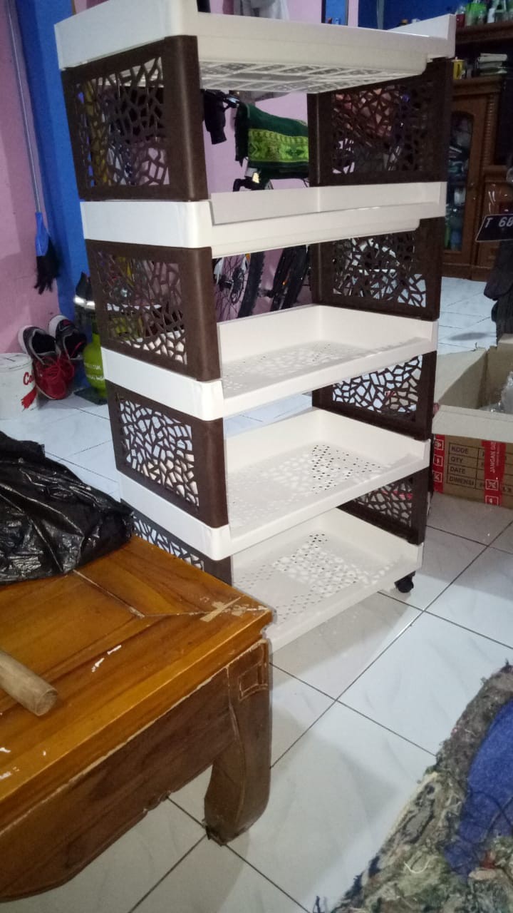 Rak Plastik Serbaguna / Rak Salon Besar / Jumbo Free Roda. Best Seller !!!