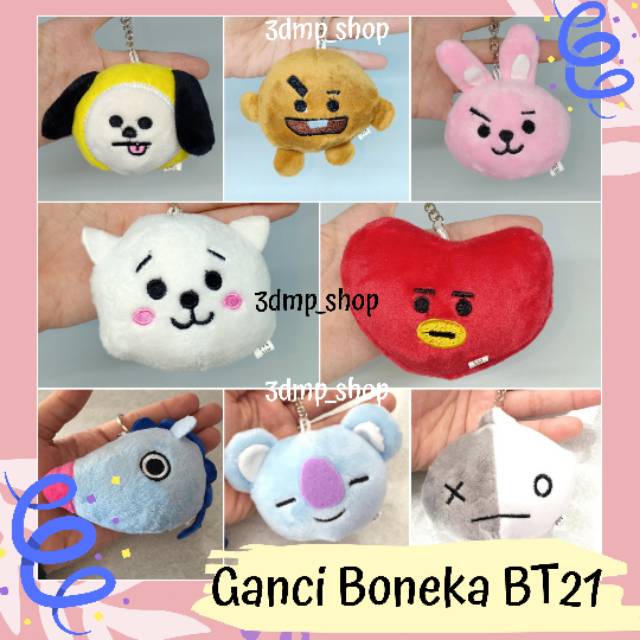Gantungan Ganci Keychain BT21 BTS Boneka koya chimmy van rj mang