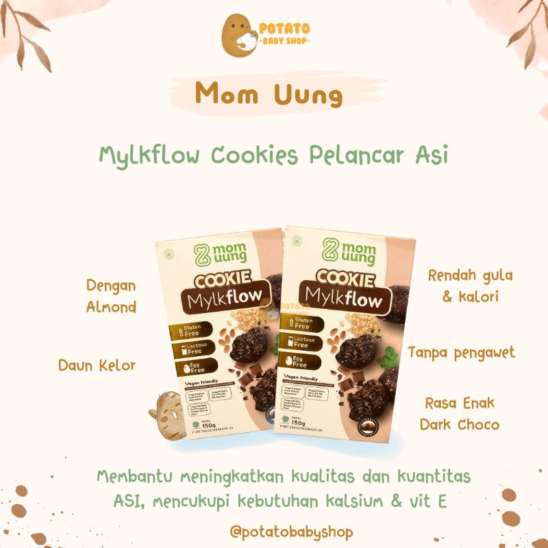 Mom Uung Cookie Mlykflow - Asi Booster Cookies Almond Daun Kelor