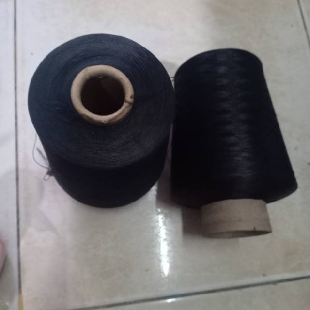 ( COD ) BENANG OBRAS HITAM POLYSTER 500.GRAM-+