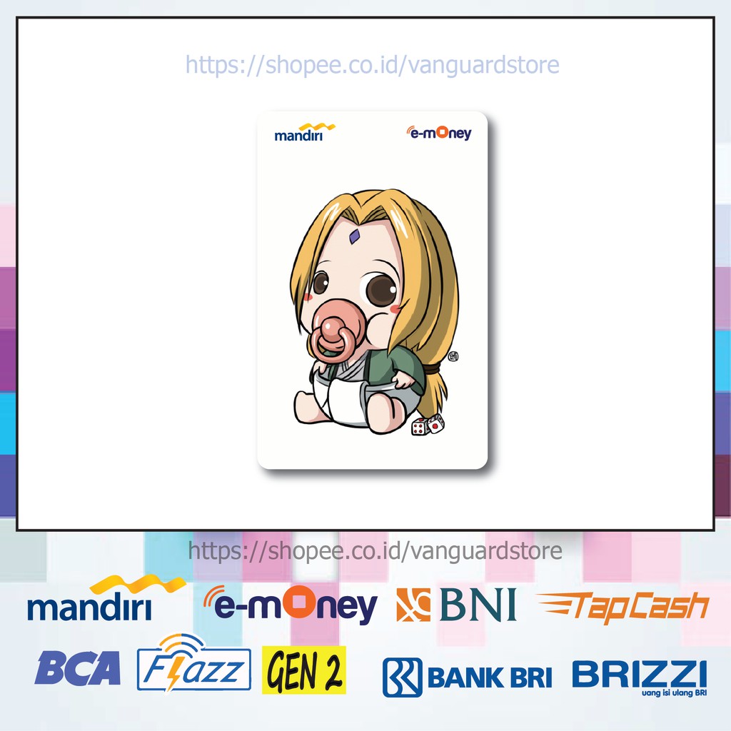 KARTU E MONEY E TOLL NEKOMATA CHIBI ANIME JEPANG EMONEY MANDIRI FLAZZ BCA BNI TAPCASH BRIZZI BRI