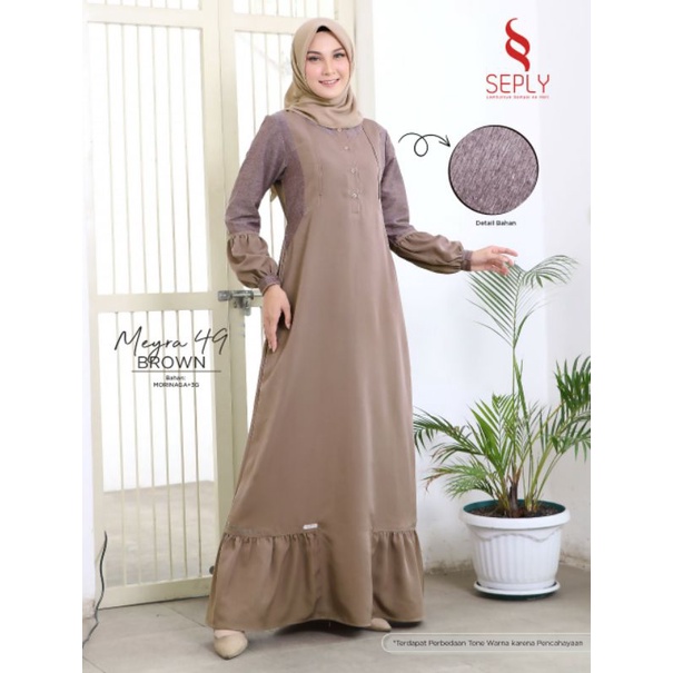 GAMIS SEPLY TERBARU MEYRA 49 BROWN • MEYRA 49 BLACK