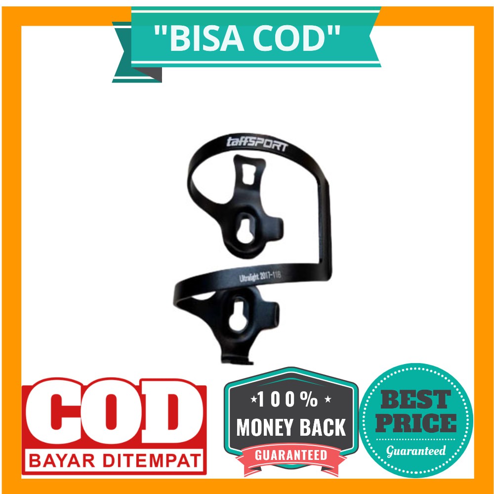 BISA COD TaffSPORT Holder Botol Minum Sepeda MTB Aluminium Bottle Cage - 2017-11B - Black