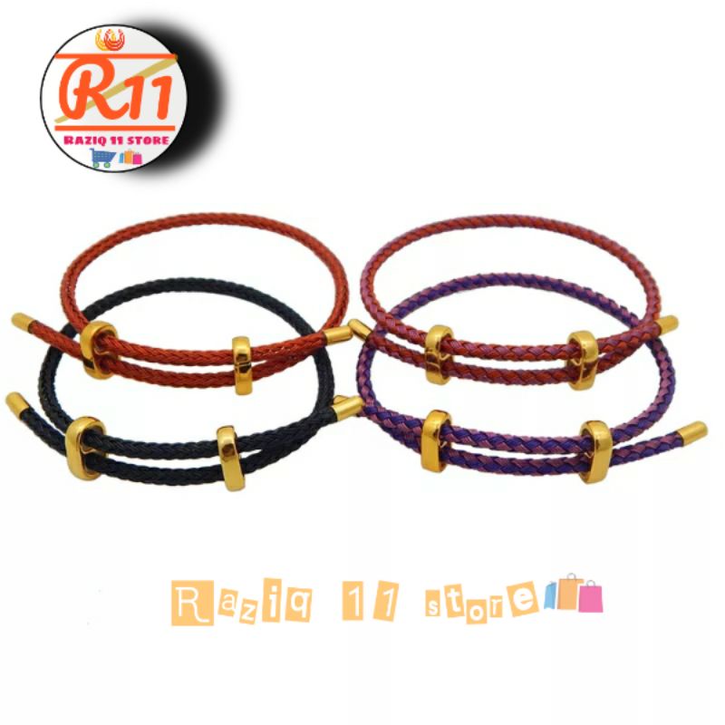 Gelang Tali Kawat Anti Air Waterproof Untuk Charm Liontin Wire Rope Emas