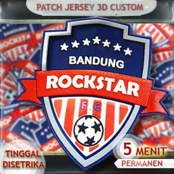 BIKIN LABEL PATCH JERSEY RUBBER - DESAIN CUSTOM