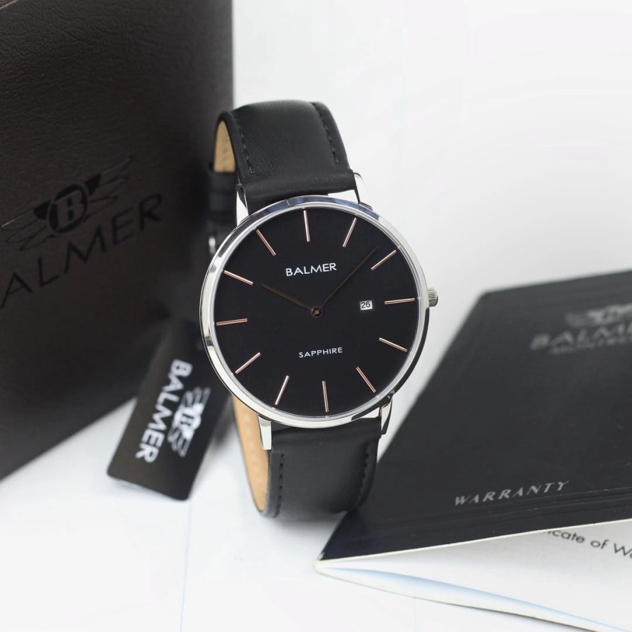 Jam Tangan Pria Balmer 8134 Original Tali Kulit Analog