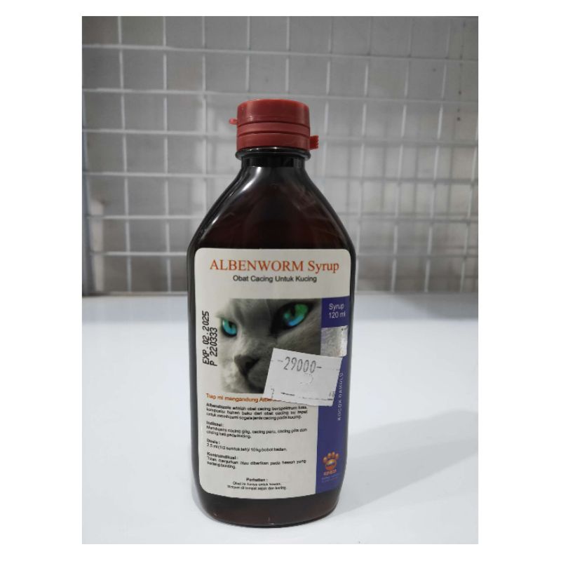 Albenworm Syrup (obat cacing kucing)