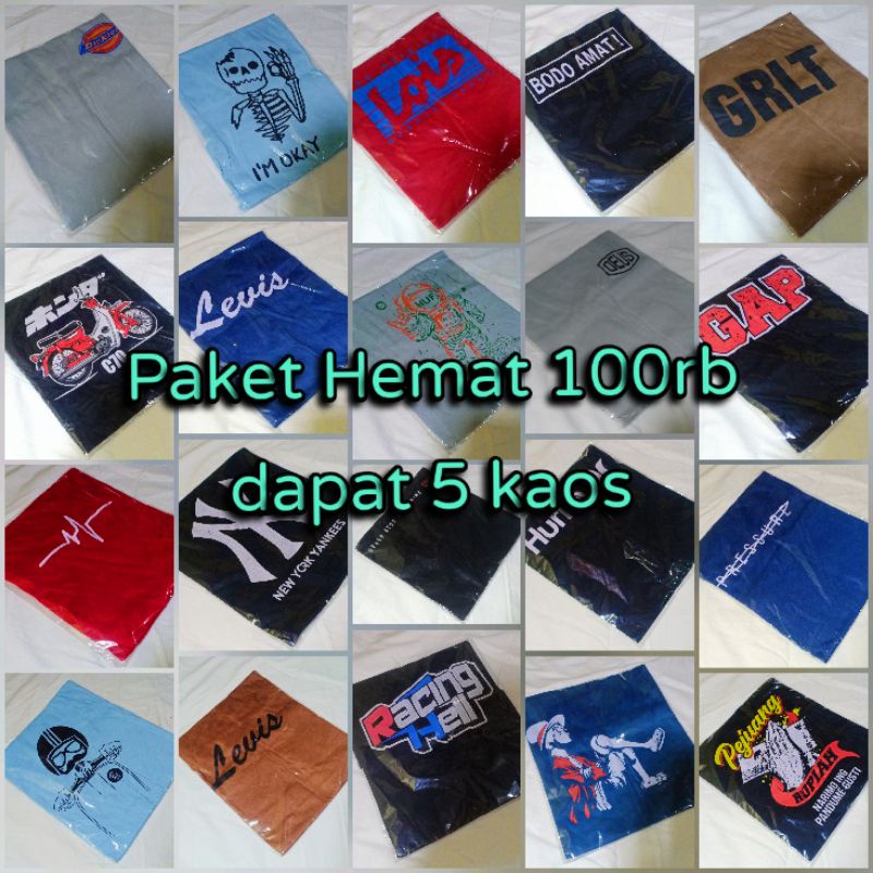 100 rb Bisa Dapat 5 Kaos