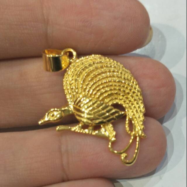 liontin emas asli kadar 875 cendrawasih 5 gram