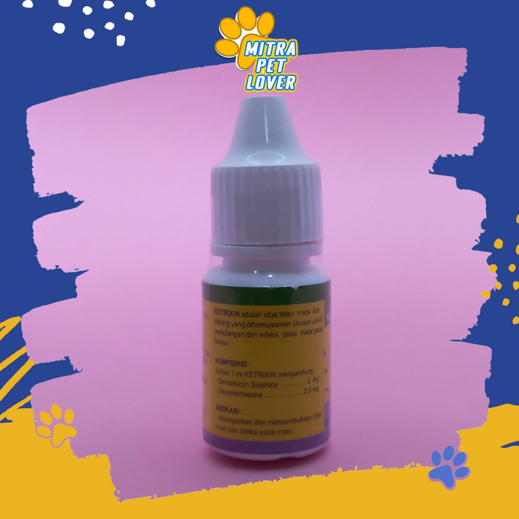 OBAT TETES MATA DAN HIDUNG KELINCI - KETRIXIN 10 ML ORIGINAL - UNTUK PERADANGAN &amp; INFEKSI &amp; MATA MERAH BERAIR &amp; INFLAMASI RABBIT - MURAH GARANSI ASLI KUALITAS - PET ANIMAL HEALTHCARE &amp; VETERINARY TAMASINDO OBAT &amp; VITAMIN HEWAN PELIHARAAN MITRAPETLOVER