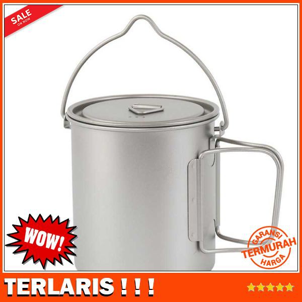 Gelas Mug Foldable Handle Ultralight Titanium Pot 750ml - Ta8310