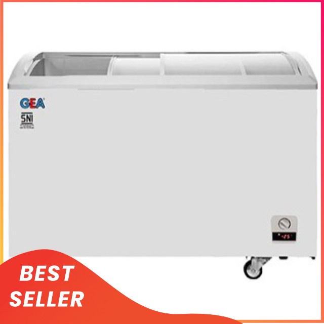 GETRA FREEZER GEA SD-303 PINTU KACA CEMBUNG GESER SLIDING FREEZER BOX ES KRIM MURAH PUSAT MESIN