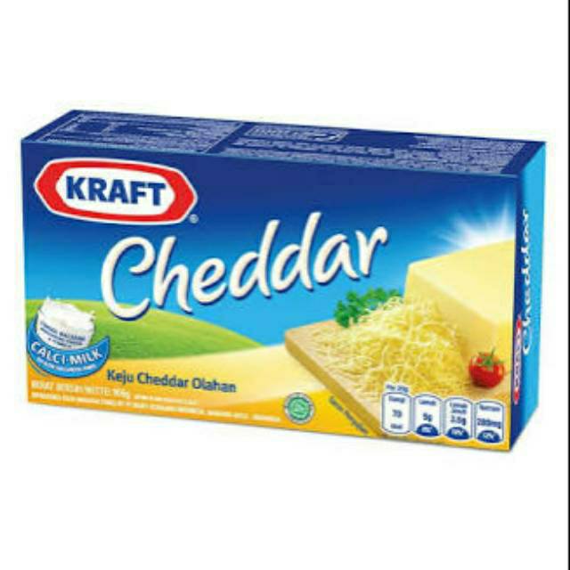 

Keju Kraft cheddar ukuran 165gram