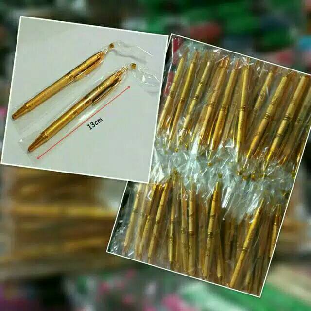 

Souvenir pernikahan pulpen gold