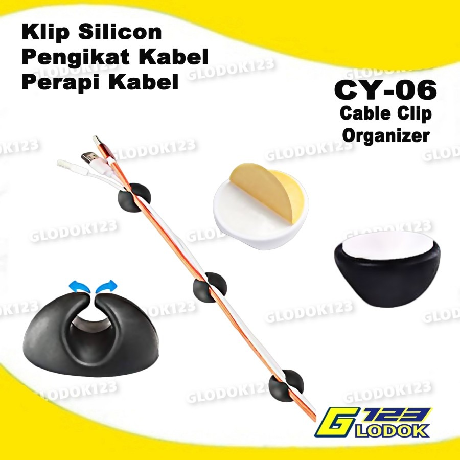 Kabel Klip Pengikat Kabel Organizer Cable Clip Holder