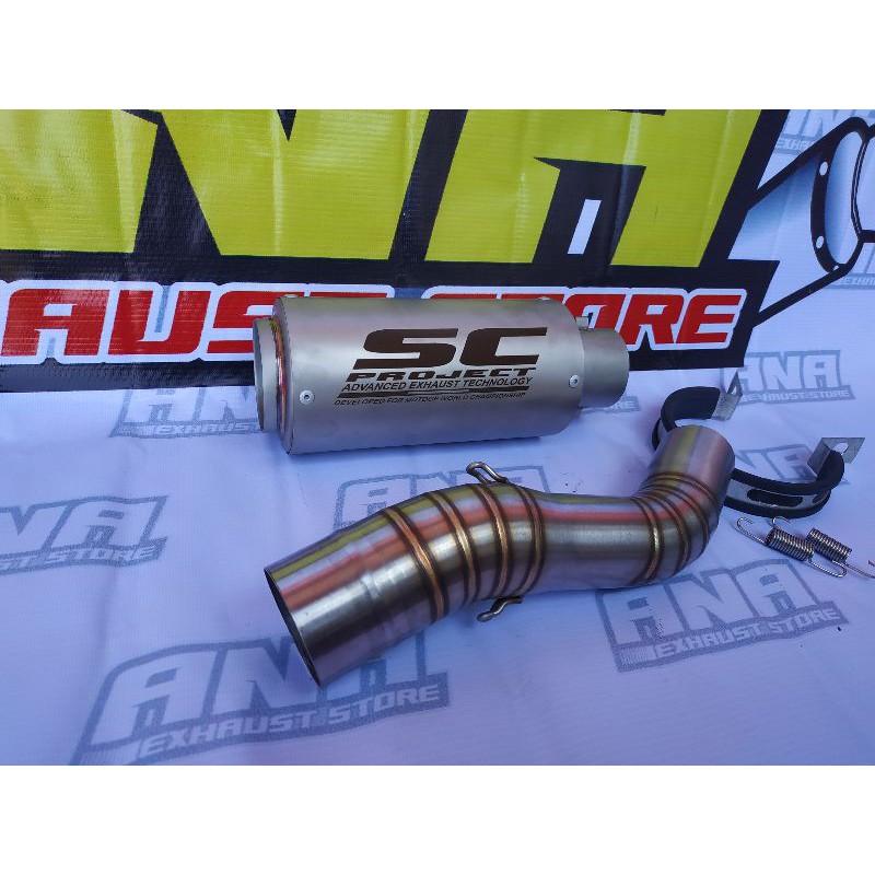 Knalpot Racing SC PROJECT SLIP ON NINJA 250 R FI RR MONO R25 MT25 CB150R CBR150 CBR250RR XMAX DLL-Sanblast