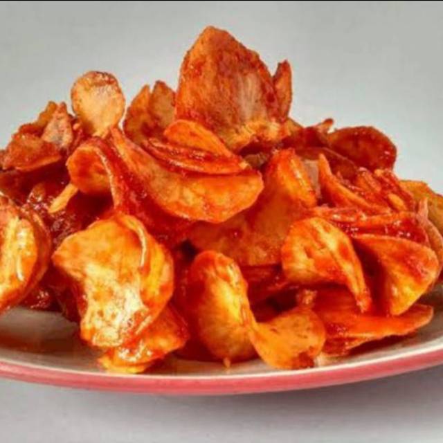 

Keripik singkong pedas manis 1kg