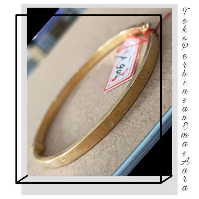 Gelang Emas 375 Oval Cartier Polos