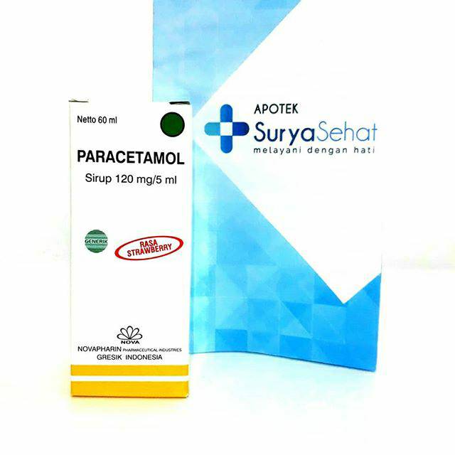 Paracetamol Sirup 60ml Novapharin rasa Strawberry