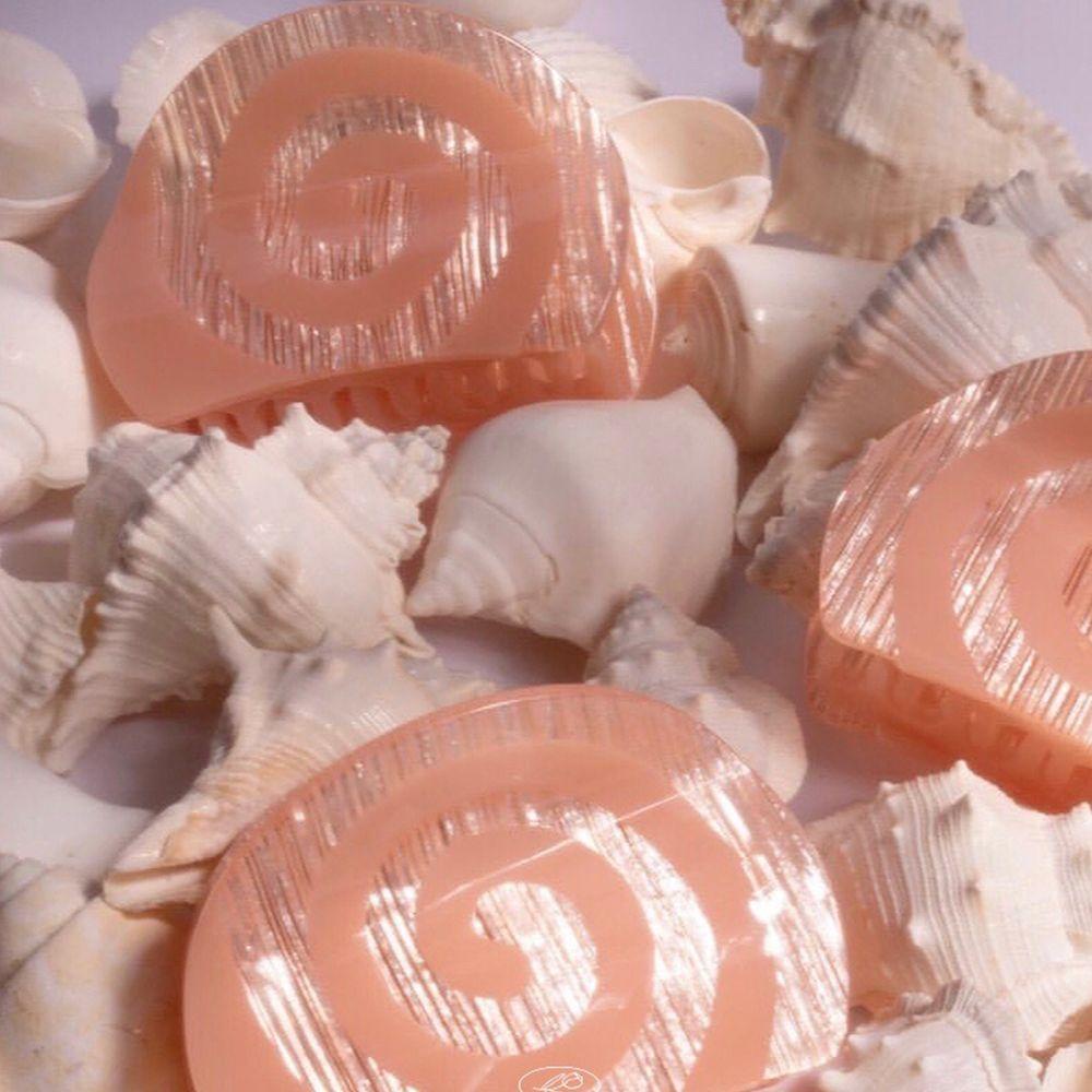 Agustina Acetic Acid Hair Claw Setengah Lingkaran Retro Spiral Hair Claw Daily Fashion Design Manis Gaya Korea Klip Rambut