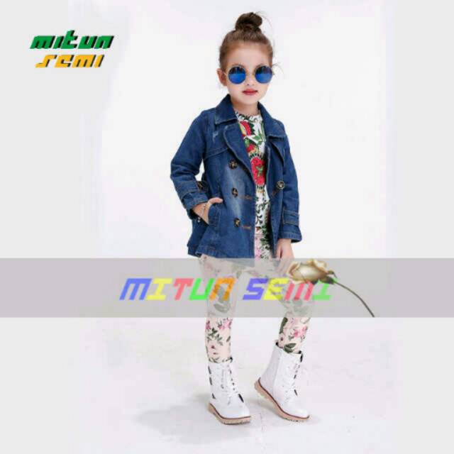 Jaket Coat Jeans Anak Import