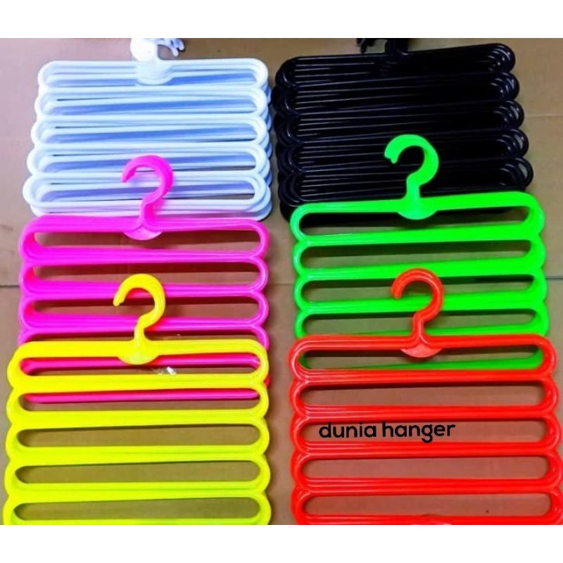 Hanger Gantungan Jilbab Baju 5 SUSUN Plastik - 1 buah