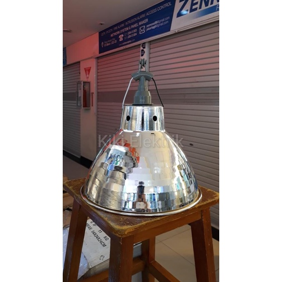Kap Lampu Gantung Industri Kilap Diameter 30 Cm + Fitting E27 Murah